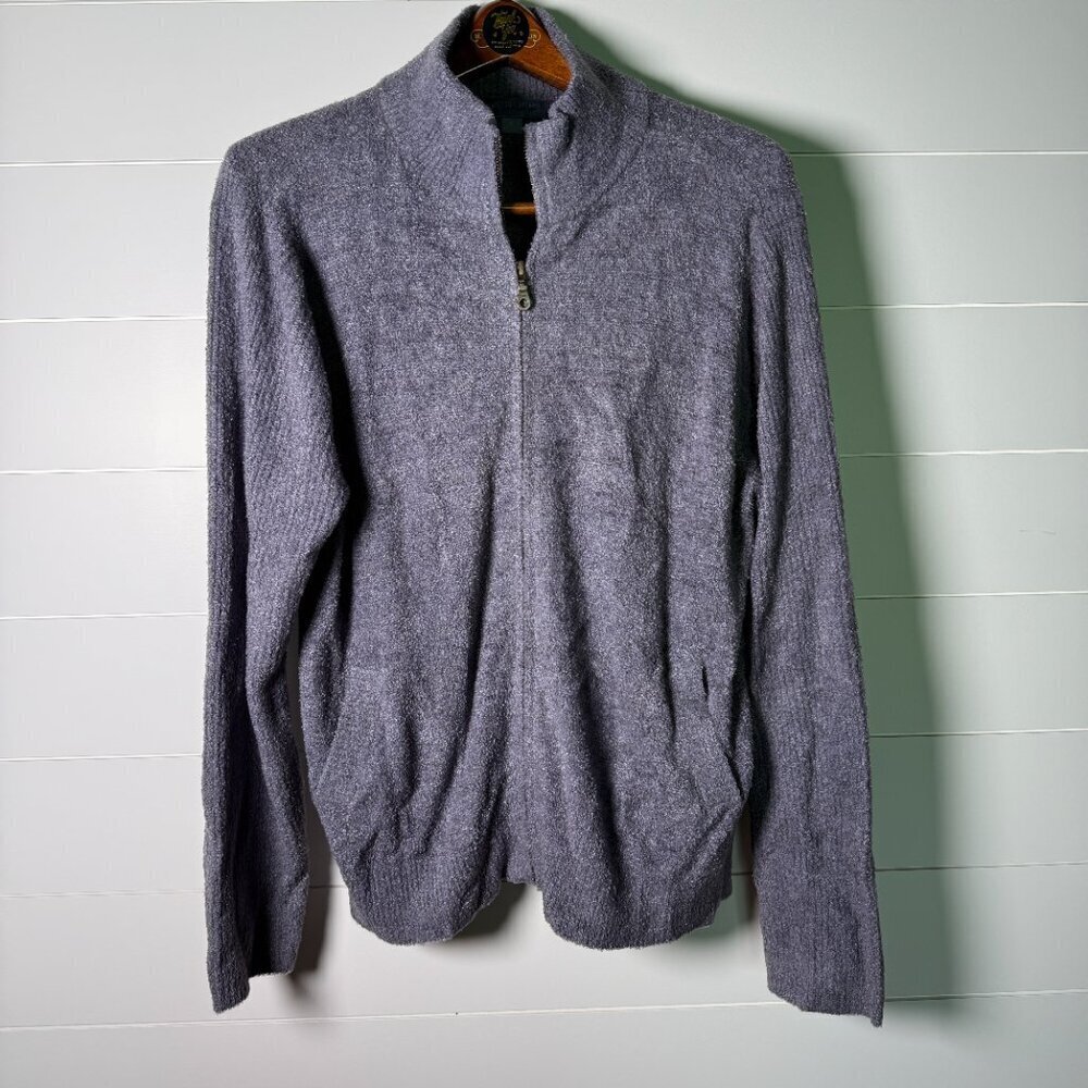 Barefoot Dreams Cozychic Lite Zip-Front Jacket XL Dusty Lavendar